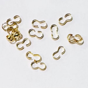50 pcs  gold color color 3 shape connector links 8x4mm