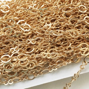 10 Ft Spool Light Gold Tone Figure 8 Chain 5x3.5mm, Bulk Figure 8 Chain ...