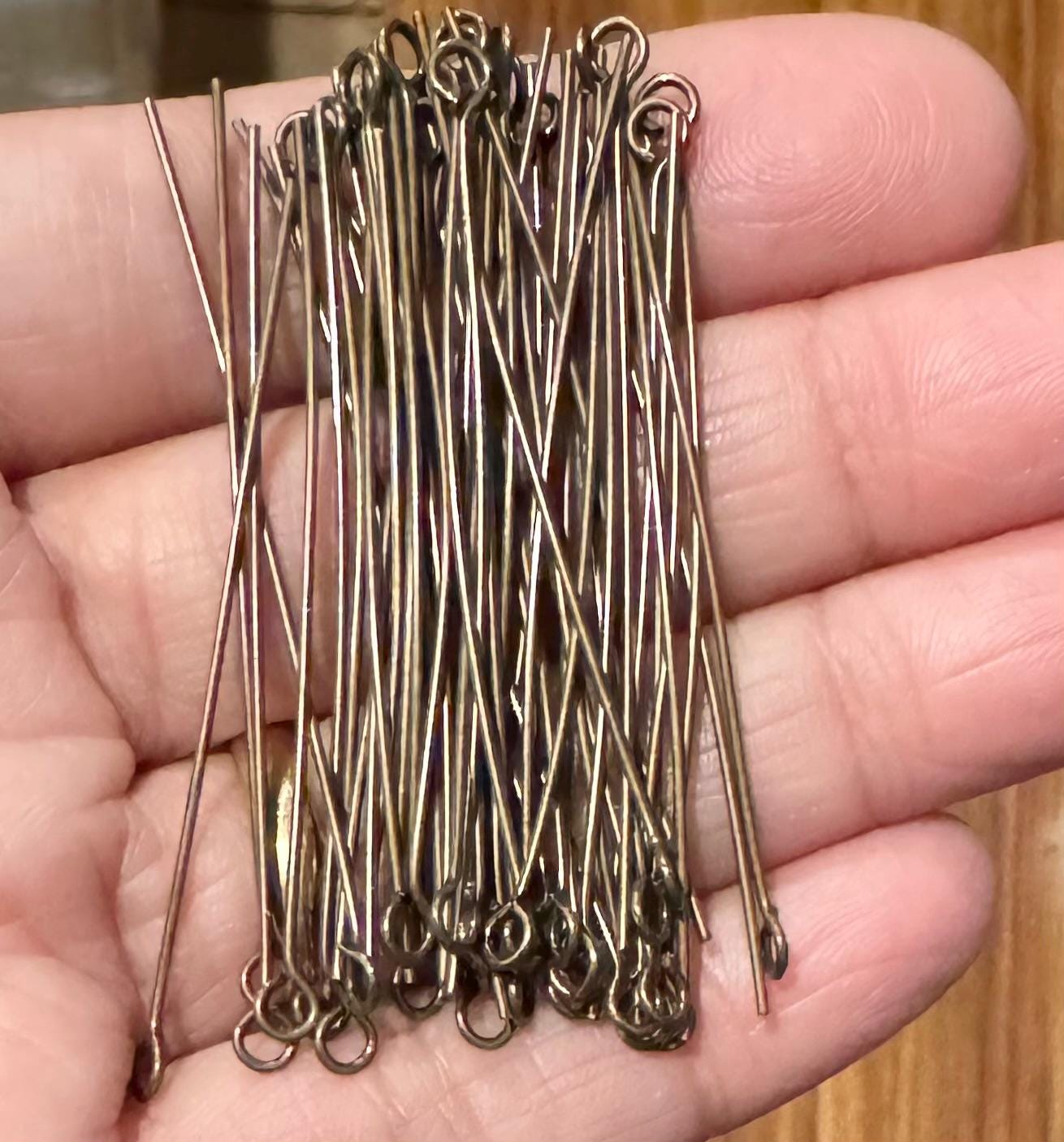 100 Perni Testa Standard Argento Antico – Ottone Calibro 24 Lunghi 2 Pollici