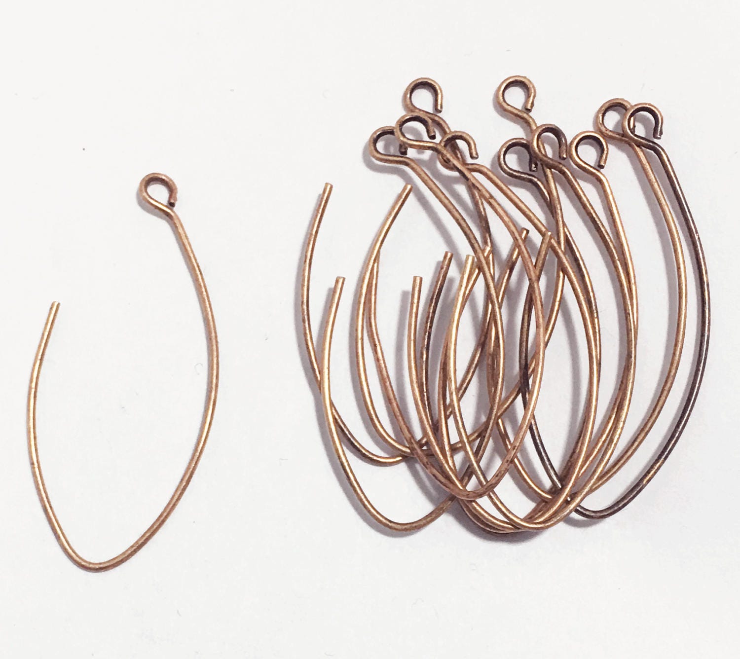 10 pcs of antique copper finished earrings hook 32x14mm Red Etsy