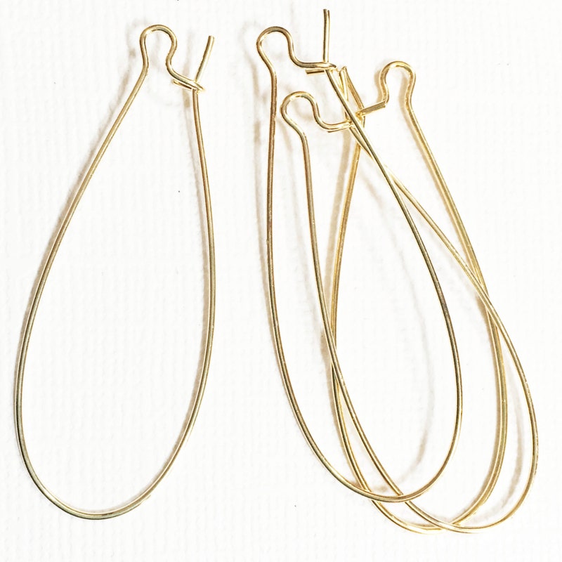 Silver Plated Brass 21 Gauge 18mm Kidney Ear Wires With Loop – For Jewelry Making
