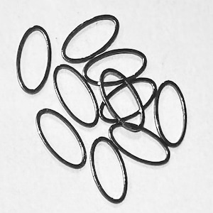 Bulk 300 PCs Gunmetal plated brass oval links 16X8X1mm
