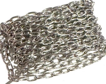 Chirurgisch roestvrij staal, getrokken kabelketting 3,5 x 7 mm, 9 meter.