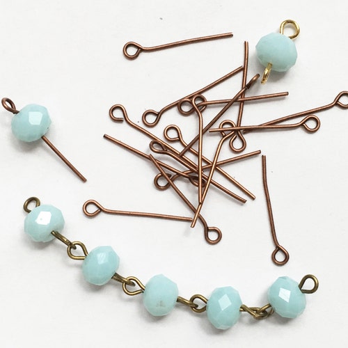 Bulk 500 Silver Plated Steel Eye Pins 20mm Long 21 Gauge Etsy