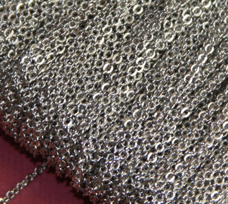 100 ft Antique Silver Plated very Flat Soldered Cable Chain 1.5mm image 2