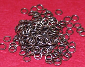 200 pcs  Antiqued copper plated jumprings 4mm