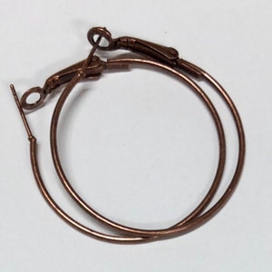 20 pcs  Antiqued copper  Earrings Hook 35mm