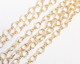 3ft Light Gold Figure 8 Chain: Steel Bulk Chain (4.1X 6.1mm)