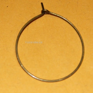 100 pcs of Antique brass hoop 25mm image 1