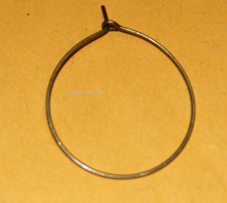 100 pcs of Antique brass hoop 25mm image 1