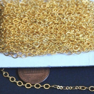 100 ft spool  Gold Plated Chain Figure 8 Connector Chain 2.9X 3.3mm links 1