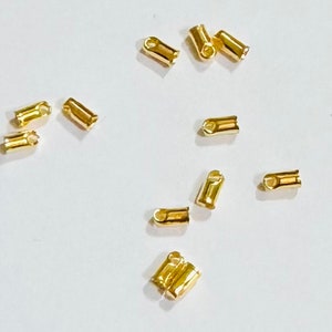 100 PCs gold end cap 5.3x2.7mm