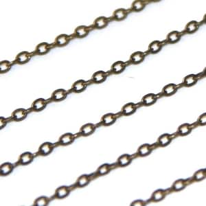 One spool  Antiqued brass soldered flat cable chain 2mm - 32ft (Lead safe/ NIckel safe)
