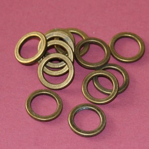 20 pcs  antique bronze color Zinc alloy rings 15mm, Donut  alloy circle links