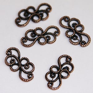 12 pcs  Antiqued copper finished connector links 21x10mm