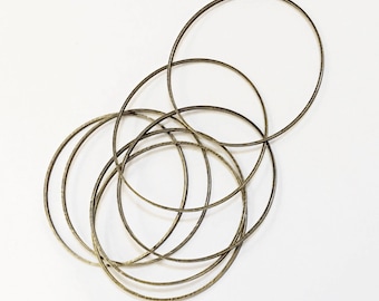 20 pcs  antique brass round connector rings 30mm