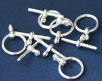 20 Sets von Versilberte Knebelverschlüsse