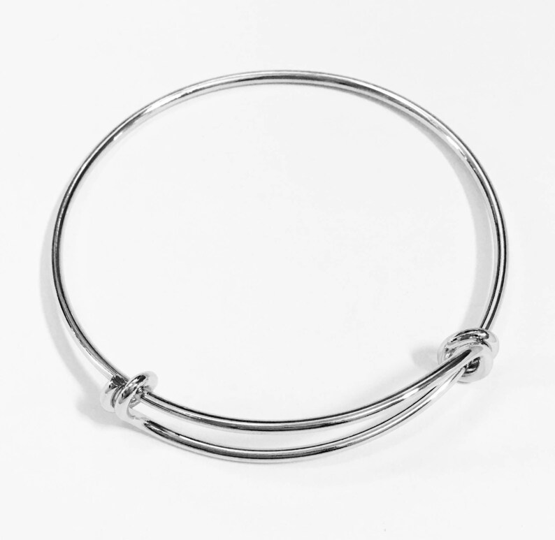 Bulk 10 pcs Adjustable wire bangle bulk wire bangle 7 to 9 inch Platinum color plated brass bangle