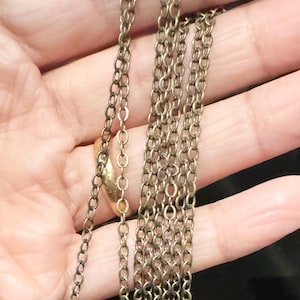 10 ft  antiqued brass flat cable chain 3X3mm