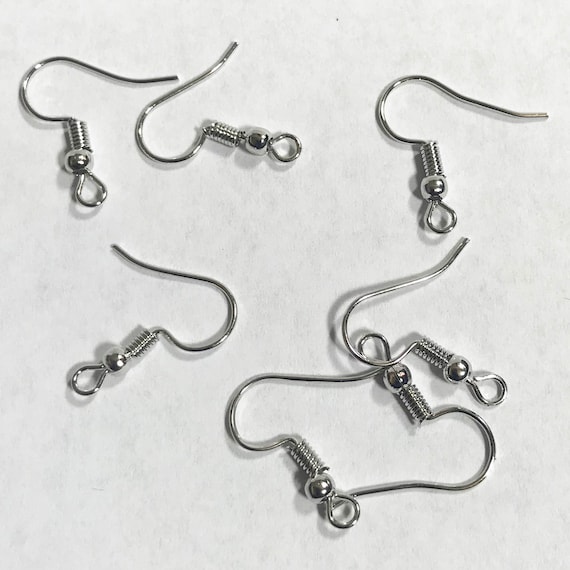Buy 20/50x Flat Coil Earring Hooks, 316 Stainless Steel Silver Tone  Hypoallergenic Spring Earring Wires, French Ear Wire Fish Hooks F178 Online  in India - Etsy