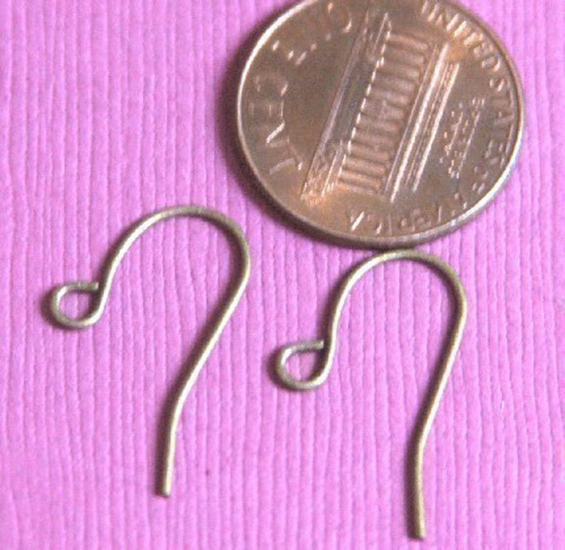 100 pcs antiqued brass earrings hook 20X11mm image 3