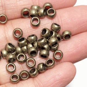 Bulk 450 Antique brass roundel spacer beads 3x 5mm, antique bronze alloy spacer beads, bulk  rondelle beads