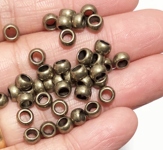 Bulk 450 Antique Brass Roundel Spacer Beads: 3x5mm Zinc Alloy