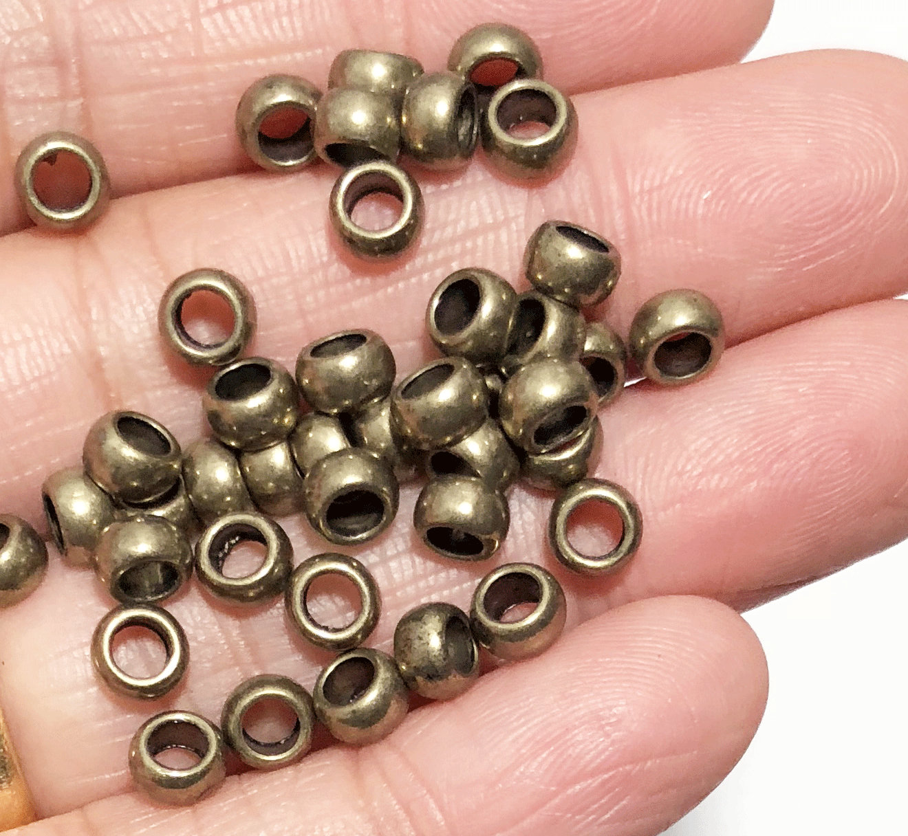 Bulk 450 Antique brass roundel spacer beads 3x 5mm, antique bronze alloy spacer beads, bulk  rondelle beads