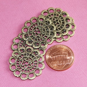 10 PCs antique  flower links 24mm