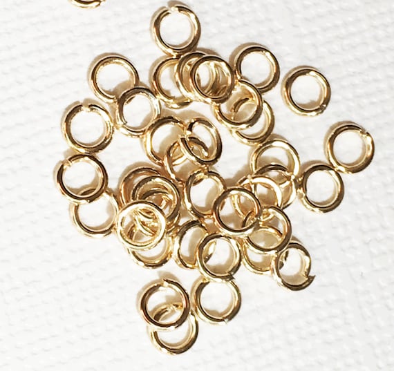 Jump Rings 4mm 22 Gauge LIGHT GOLD PLATED (Pack of 200)