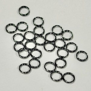 100 piezas de anillas partidas chapadas en bronce de 6 mm