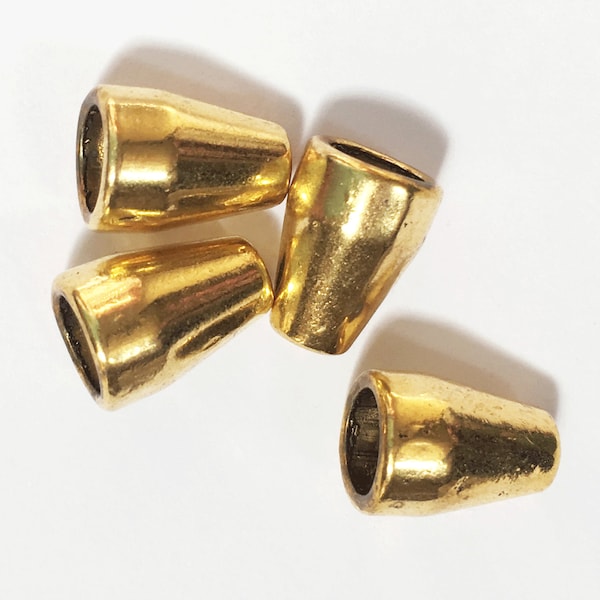 8 pcs  antique gold  alloy smooth bead cone , antique Gold bead cone 11x8mm