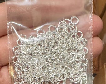 200 Stück versilberte Biegeringe 5 mm rund 18 Gauge