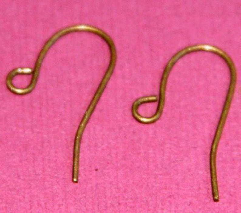 100 pcs antiqued brass earrings hook 20X11mm image 2