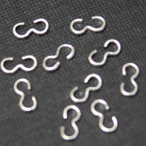 Bulk 500 Silver plated 3 shape connector brass quick links 8x4mm