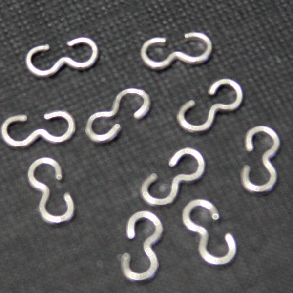 Silver plated 3 shape connector brass quick links 8x4mm
