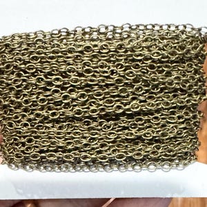 10ft  Antiqued Brass Chain round cable chain 2X2.5mm