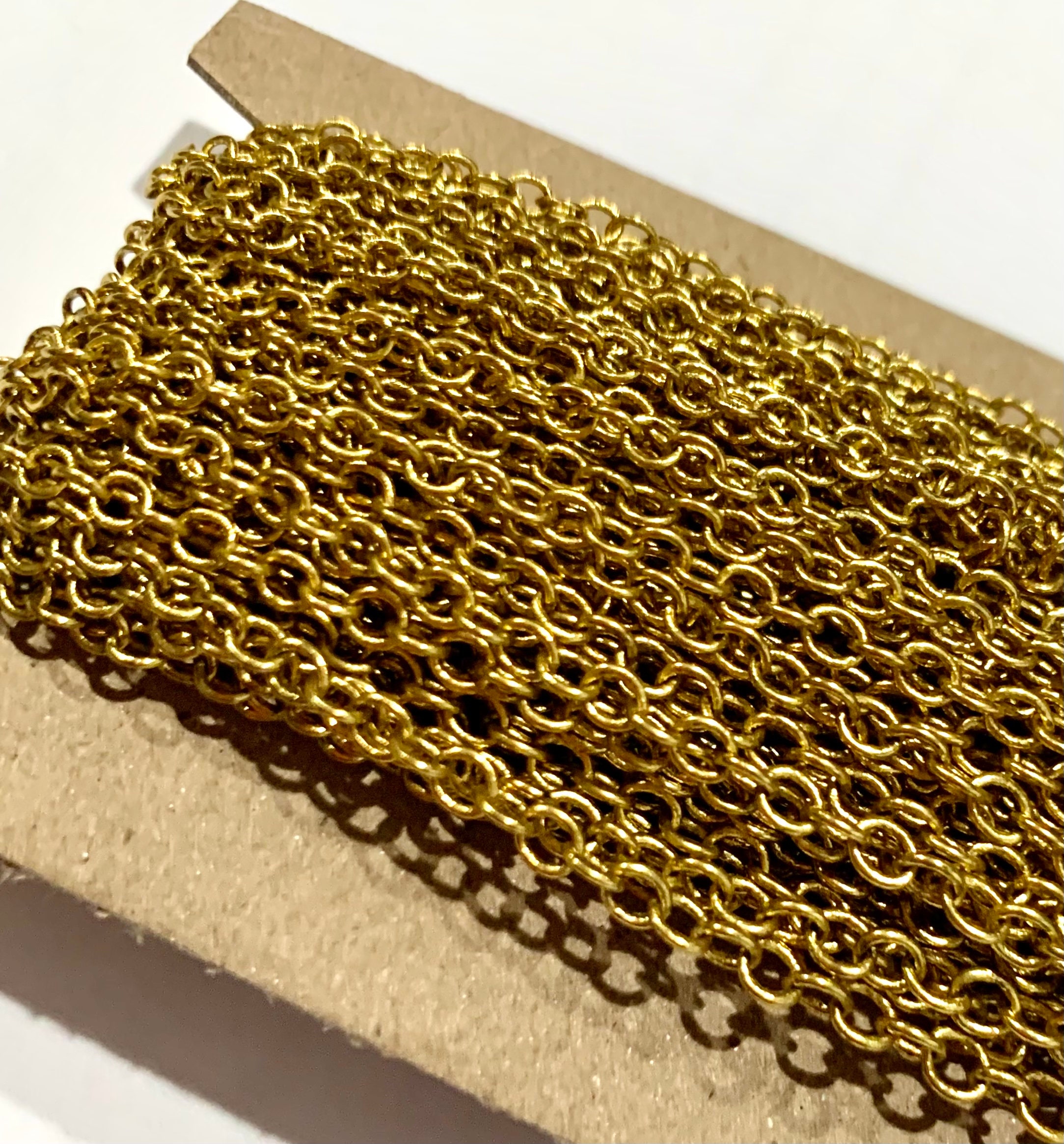 Collana corda in oro bianco con veneta in oro giallo 50cm x 4.50mm