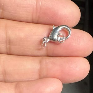 銀メッキロブスタークラスプ10個 15 x 8 mm 画像 4