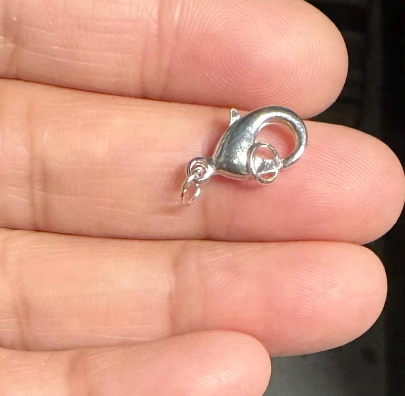 銀メッキロブスタークラスプ10個 15 x 8 mm 画像 4