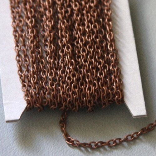Jewelry Chain, Antiqued Copper 6x4mmTwisted Textured Rope Chain (1FT
