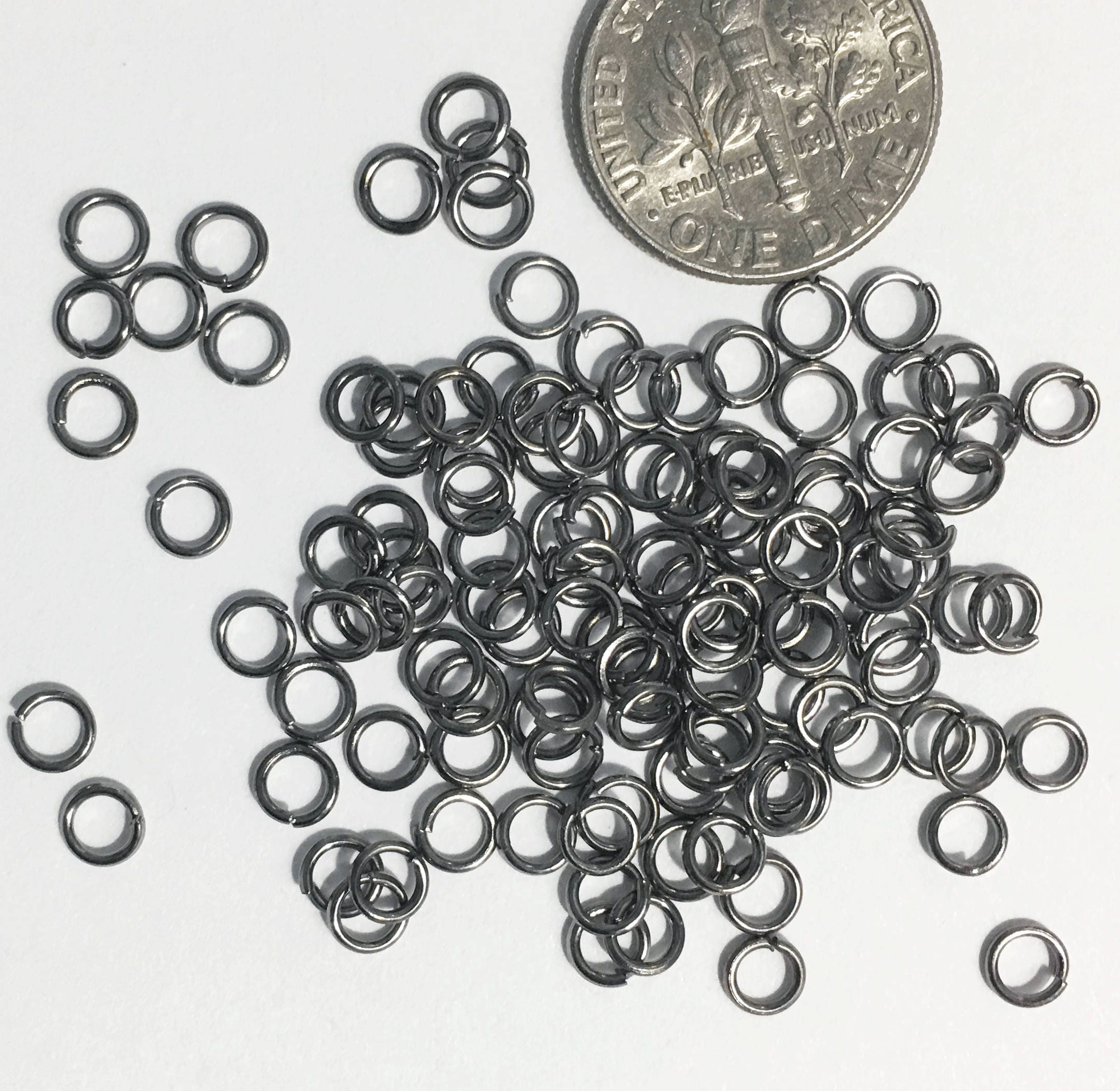 4mm Sterling Silver Jump Rings for Jewelry Making 925 Sterling Silver Open Jump  Rings for DIY（100 PCS） 