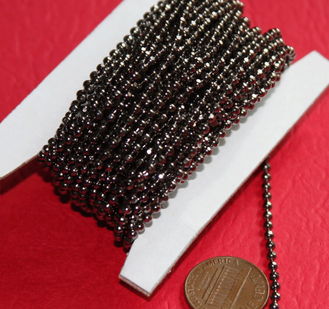 2.4mm Faceted Ball Chain 25ft Spool Silber Plated 25ft Spool