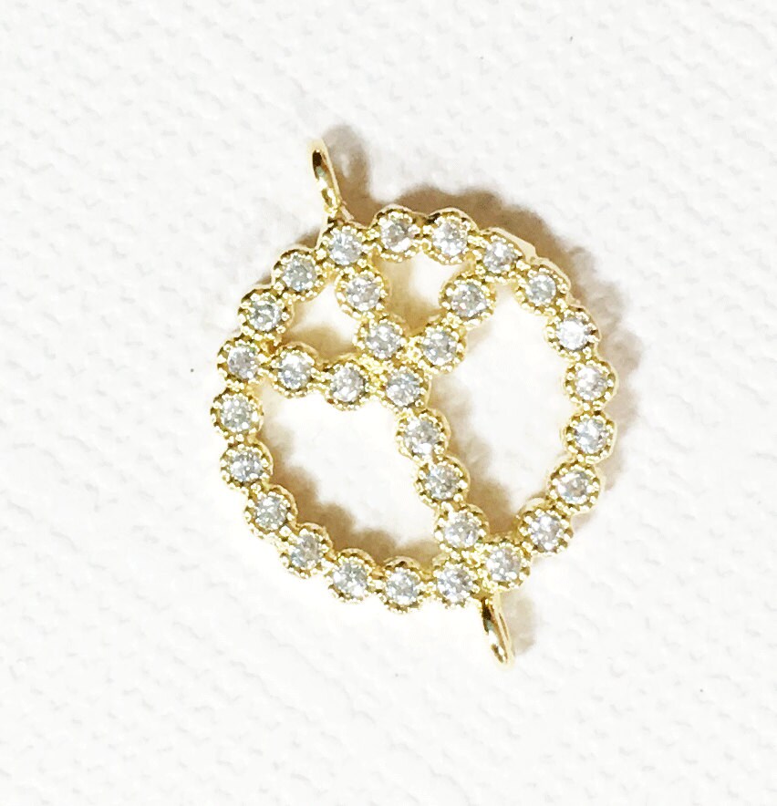 Breloque Lune En Plaqué Or 14 Carats, Breloques En Zircone Dorée Avec Doubles Boucles Pour Accessoires De Fabrication De Bijoux, 10 Mm 14 Mm - France