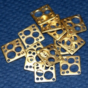 10 pcs  Raw Solid Brass square  link 10mm