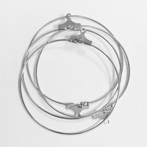 Bulk 100 pcs  Antique silver plated brass beading hoops 40mm, platinum color beading hoop, bulk antique silver beading hoop 40mm