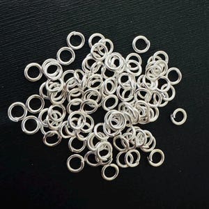 500 Silver Plated Steel Jumprings - 4mm Bulk