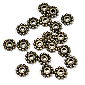 Bulk 500 PCs  antique brass Daisy  spacer 6mm
