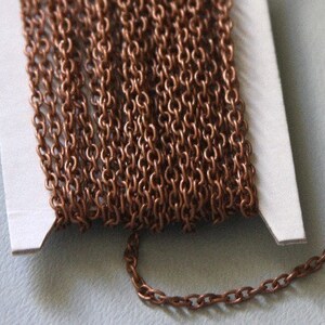 90 ft  Antiqued copper round cable chain 2.6X3.9mm - unsoldered