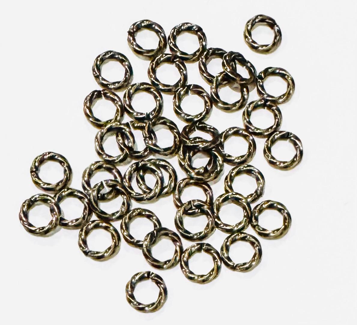 100 Antiqued Brass Twisted Jump Rings: 6mm, 18 Gauge - Etsy